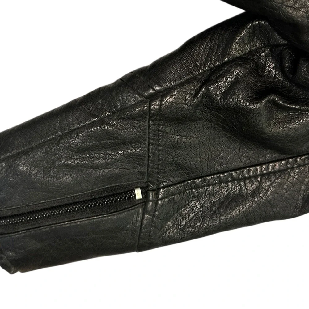 Harley-Davidson Biker Jacket Faux Leather Motorcycle‎ Patches Black Toddler